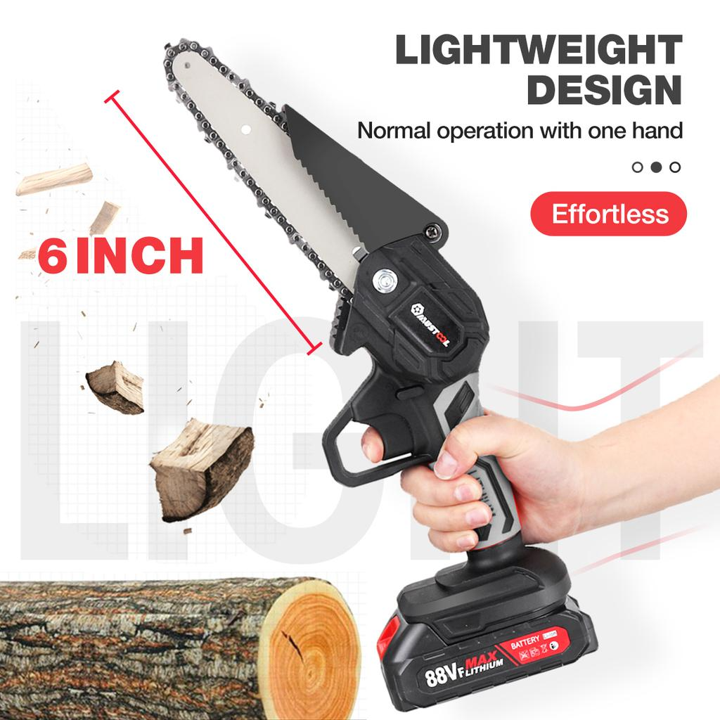 Motosierra de mano inalámbrica 24 V recargable