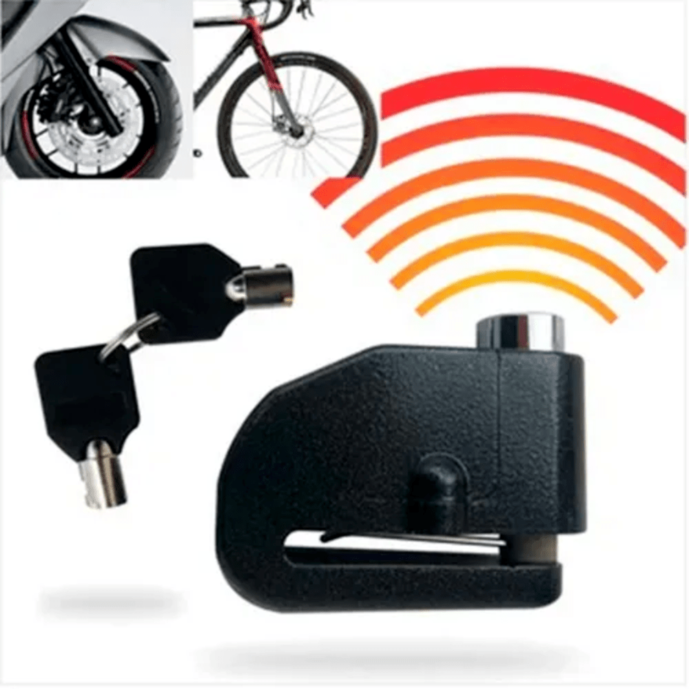 Candado de disco para moto con alarma de 110 dB