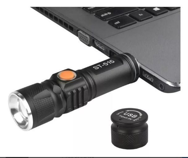 Linterna táctica LED recargable por USB