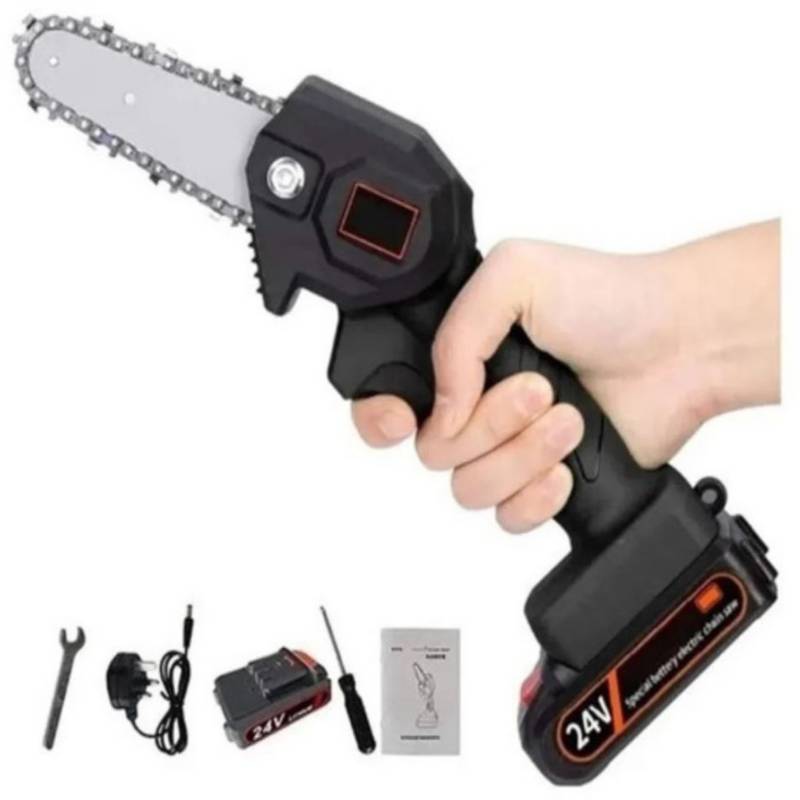 Motosierra de mano inalámbrica 24 V recargable