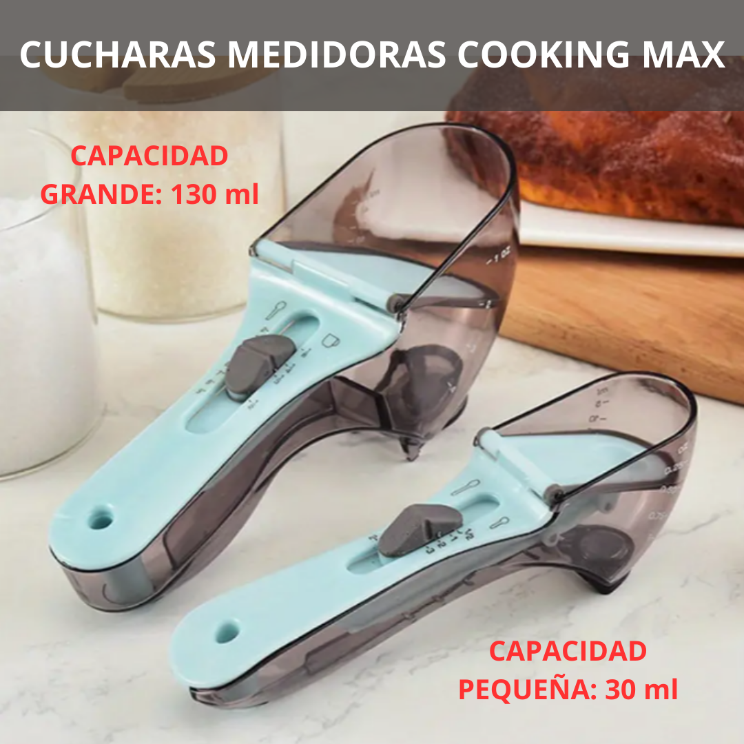 Cucharas medidoras ajustables para cocina y repostería (x2)