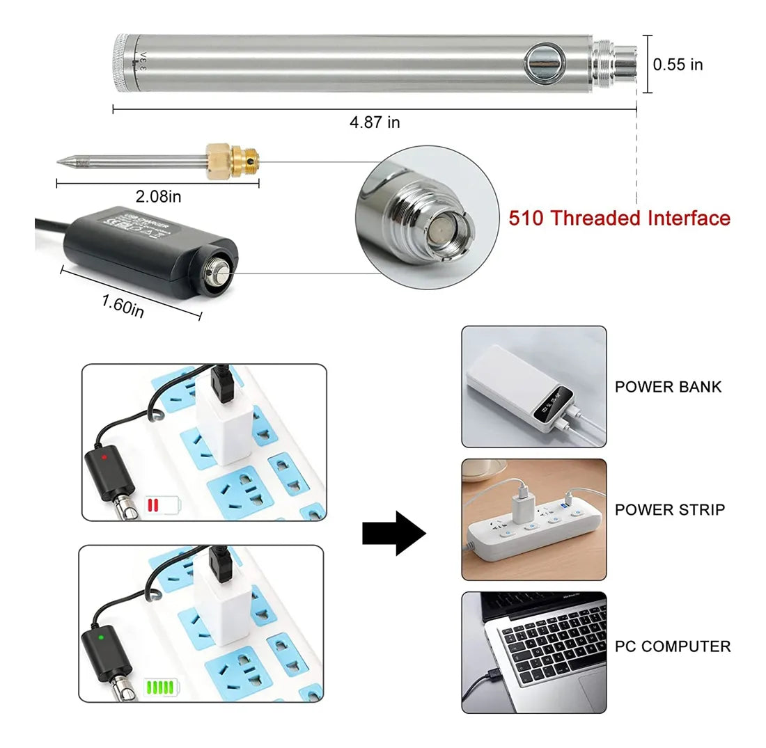 Kit de soldador inalámbrico portátil recargable por USB