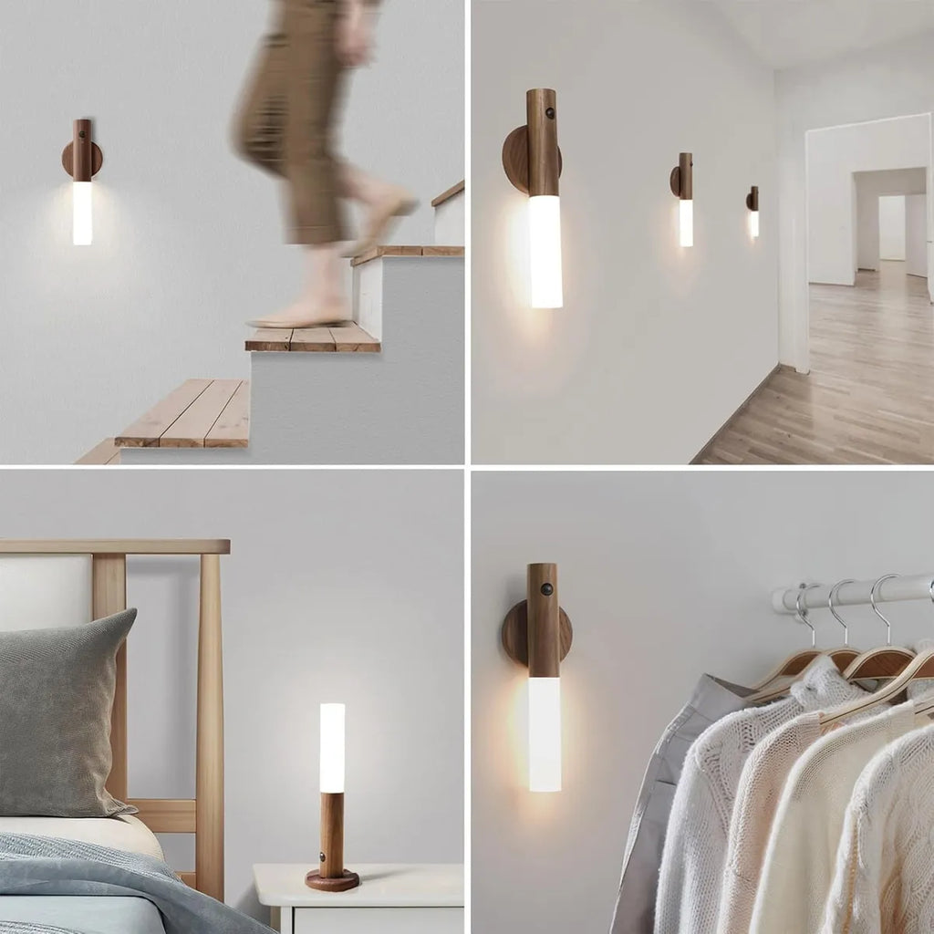 Lámpara LED con sensor de movimiento, recargable y magnética