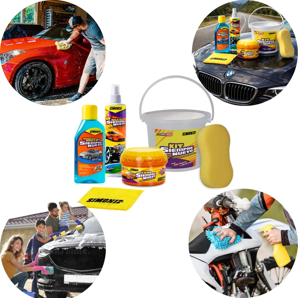 Kit Simoniz Siempre Nuevo para carro y moto (6 productos)