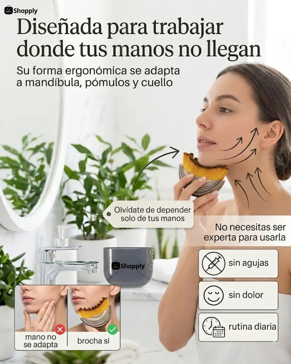 Cepillo facial masajeador para drenaje linfático